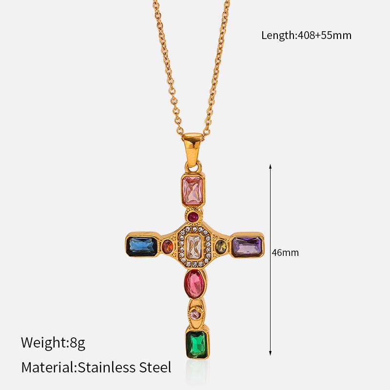 Christianartworkshop Collier croix multi-motifs : un rappel discret de sa fidélité - O - image 17