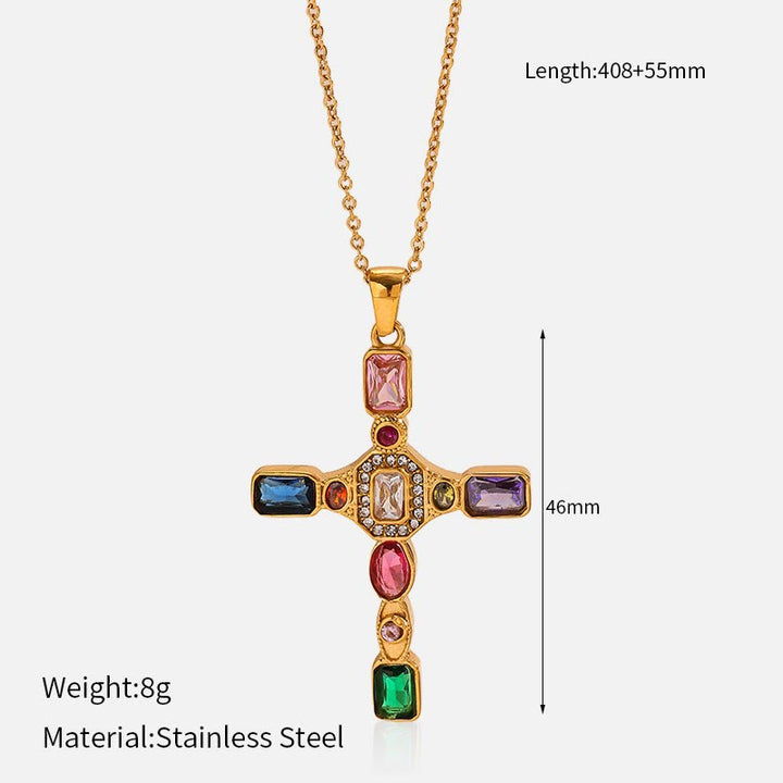 Christianartworkshop Collier croix multi-motifs : un rappel discret de sa fidélité - O - image 17