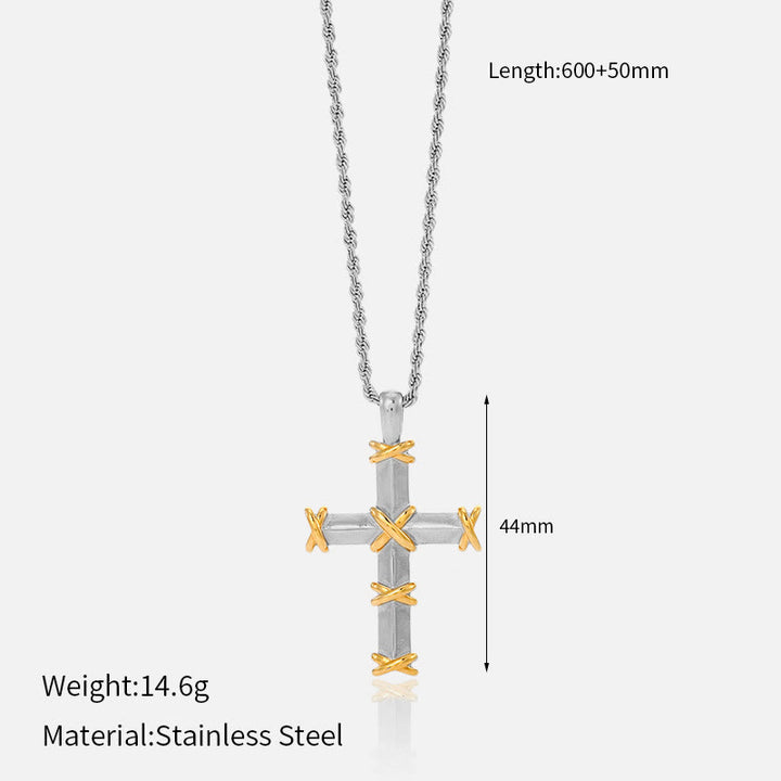 Christianartworkshop Collier croix multi-motifs : un rappel discret de sa fidélité - B - image 3