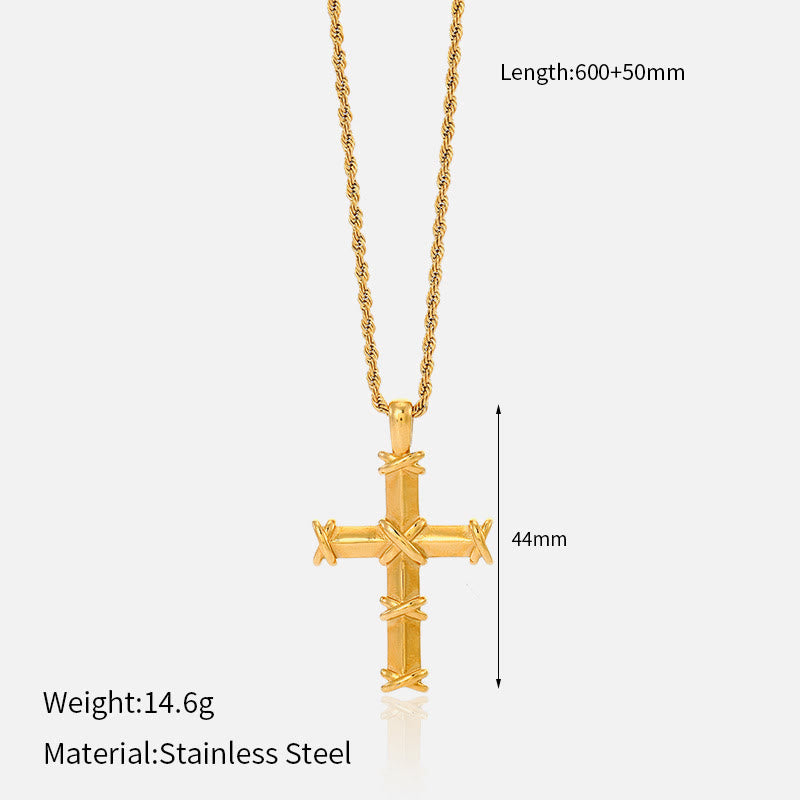Christianartworkshop Collier croix multi-motifs : un rappel discret de sa fidélité - UN - image 2