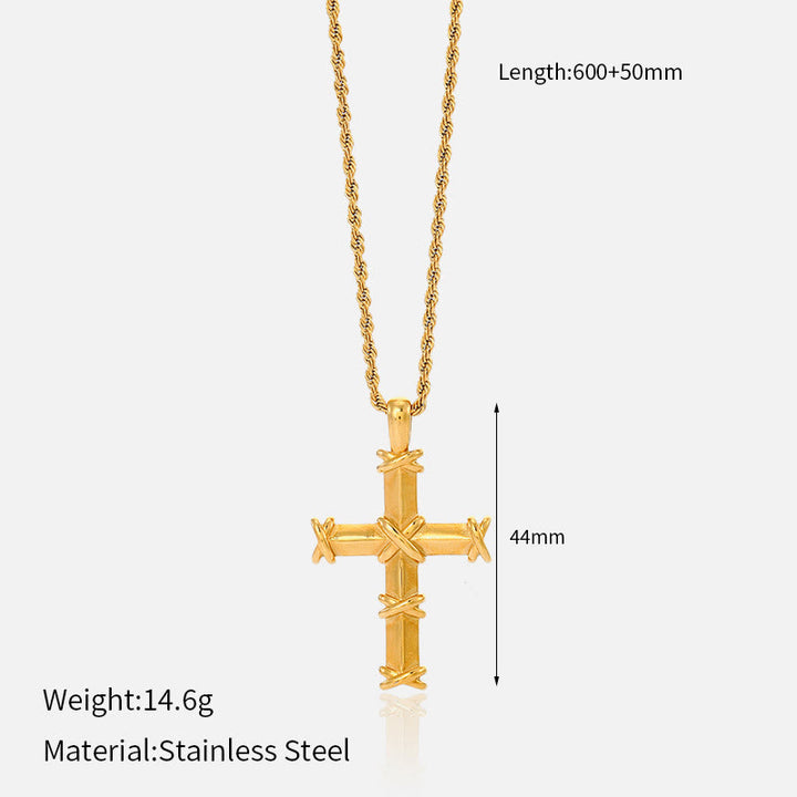 Christianartworkshop Collier croix multi-motifs : un rappel discret de sa fidélité - UN - image 2