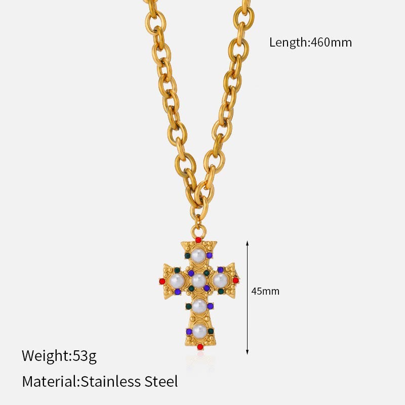 Christianartworkshop Collier croix multi-motifs : un rappel discret de sa fidélité - R - image 20