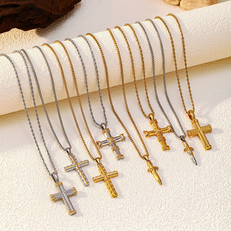 Christianartworkshop Collier croix multi-motifs : un rappel discret de sa fidélité - image 1