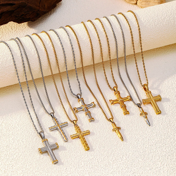 Christianartworkshop Collier croix multi-motifs : un rappel discret de sa fidélité - image 1