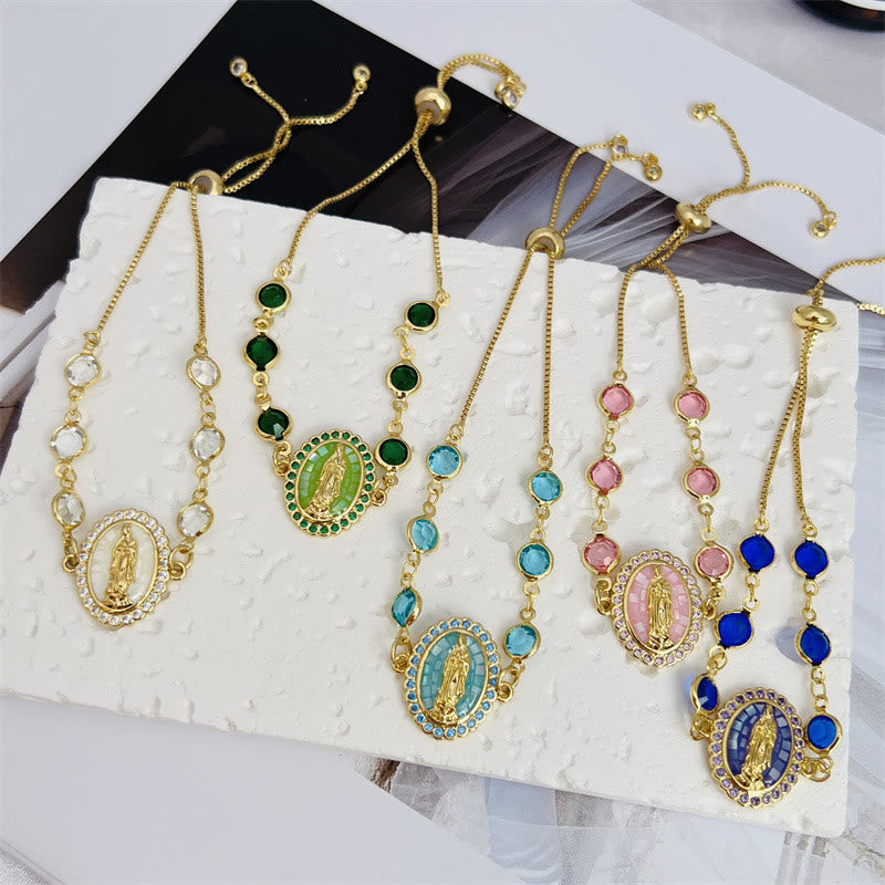 Bracelet Notre-Dame en zircon multicolore de Christianartworkshop : un doux rappel de sa bienveillance - image 1