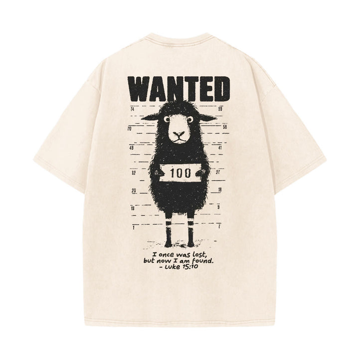 T-shirt unisexe délavé « Animal recherché » de Christianartworkshop - Abricot - 5XL - image 6