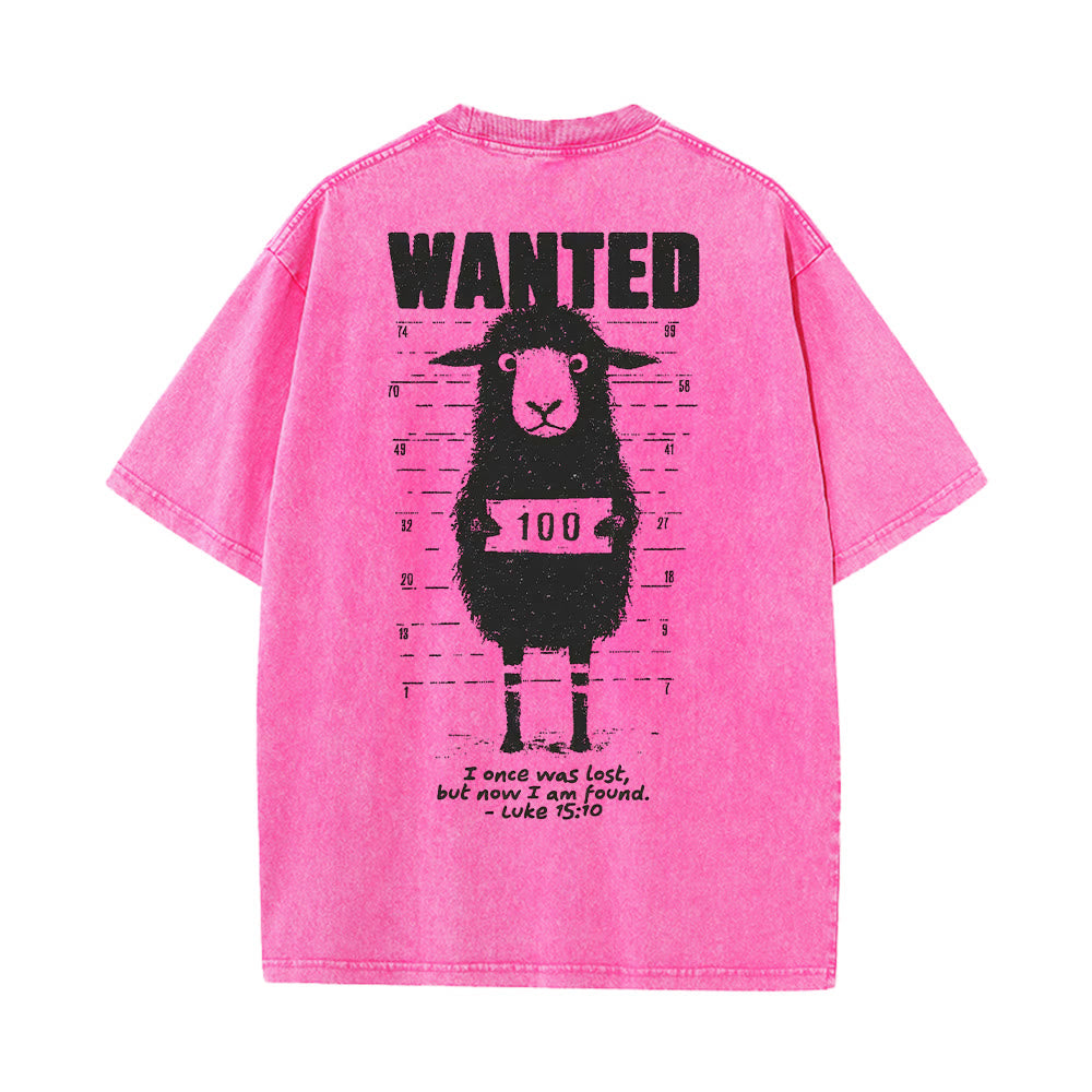 T-shirt unisexe délavé « Animal recherché » de Christianartworkshop - Rose - 5XL - image 14