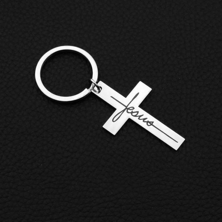 Christianartworkshop Porte-clés Croix de Jésus : Son nom dans les moments du quotidien - image 1