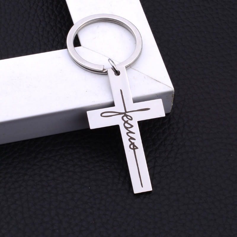 Christianartworkshop Porte-clés Croix de Jésus : Son nom dans les moments du quotidien - image 4