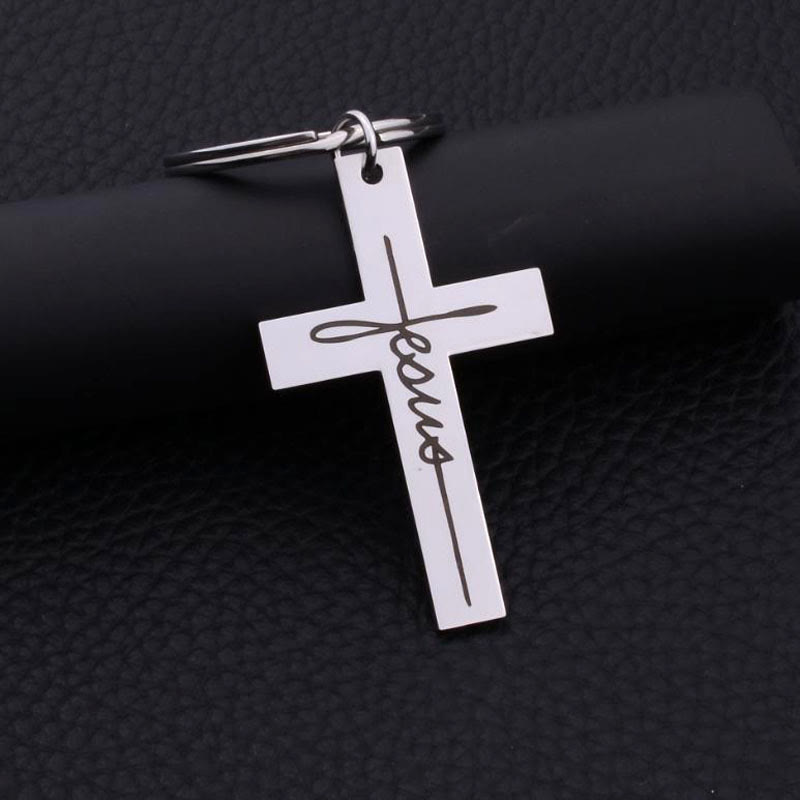 Christianartworkshop Porte-clés Croix de Jésus : Son nom dans les moments du quotidien - image 3
