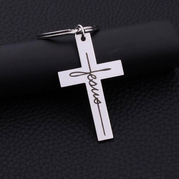 Christianartworkshop Porte-clés Croix de Jésus : Son nom dans les moments du quotidien - image 3