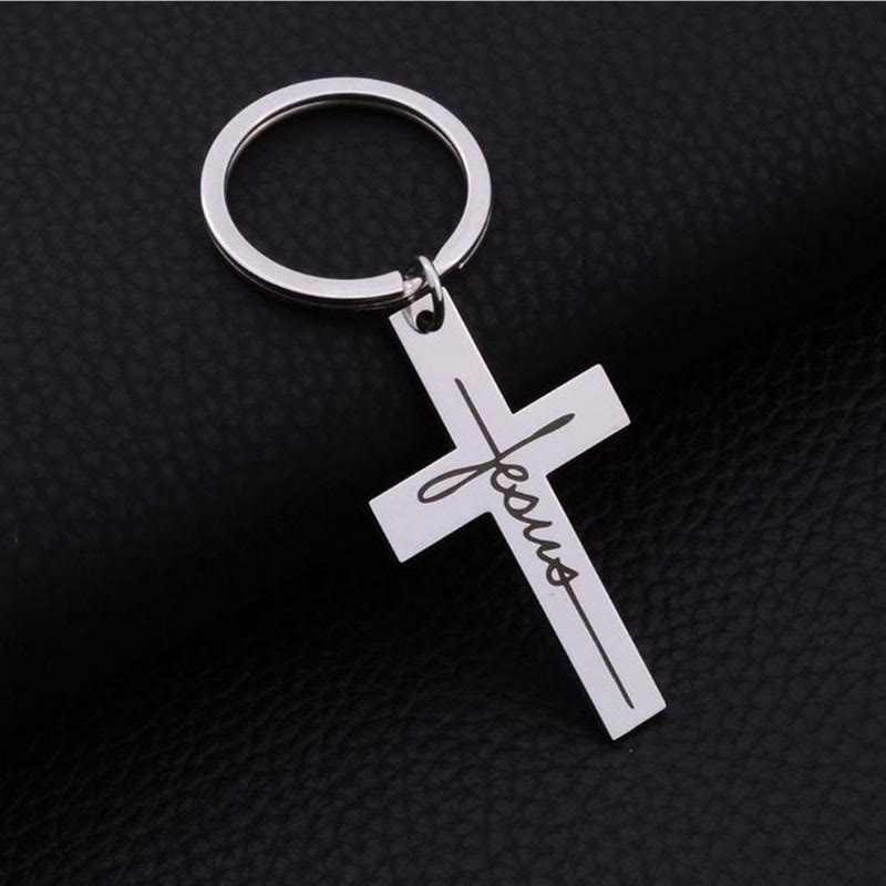 Christianartworkshop Porte-clés Croix de Jésus : Son nom dans les moments du quotidien - image 2