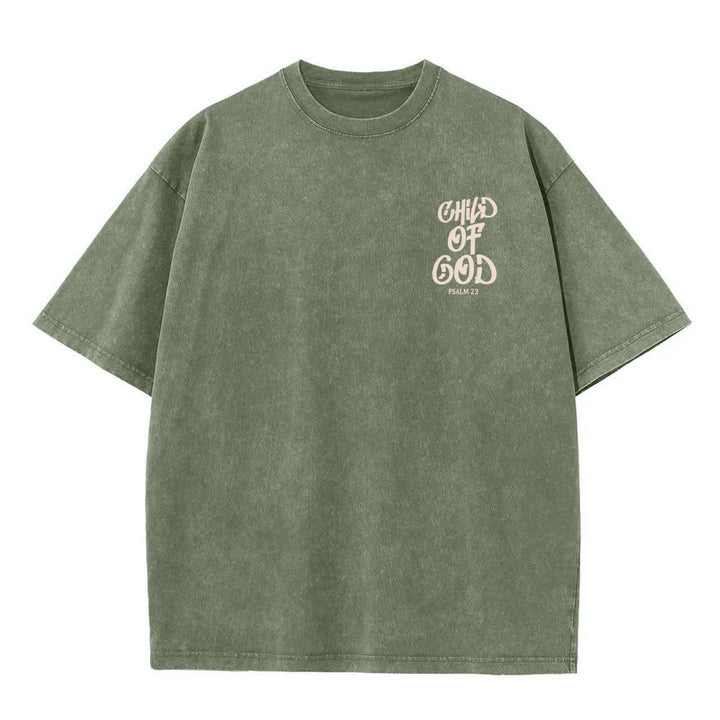 T-shirt unisexe délavé Christianartworkshop Chic Spiritual Child of God Psaume 23 - image 5