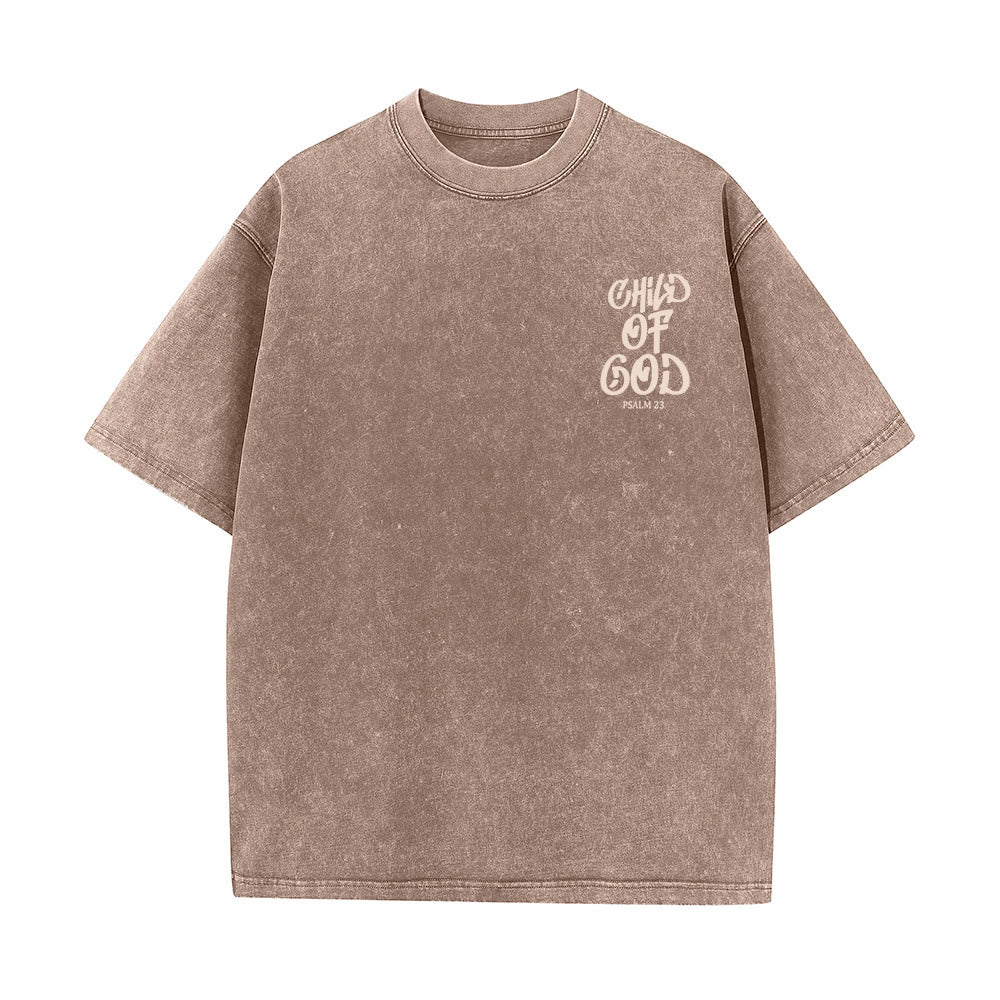 T-shirt unisexe délavé Christianartworkshop Chic Spiritual Child of God Psaume 23 - image 13