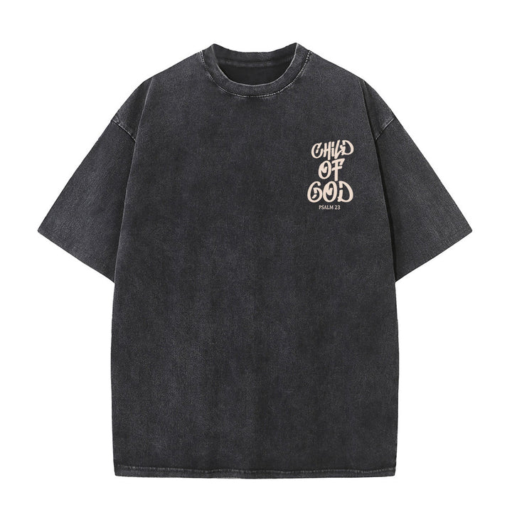 T-shirt unisexe délavé Christianartworkshop Chic Spiritual Child of God Psaume 23 - image 3