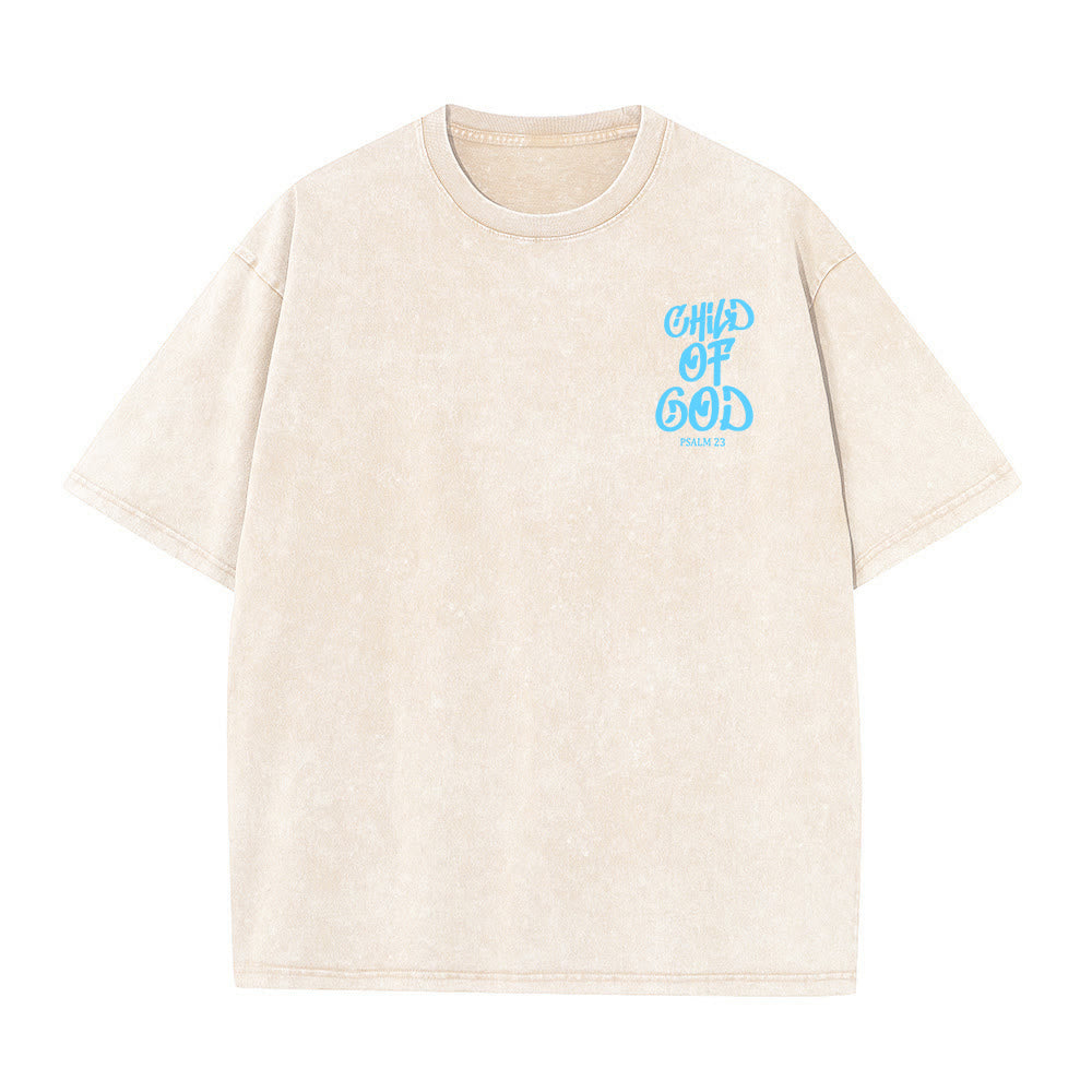T-shirt unisexe délavé Christianartworkshop Chic Spiritual Child of God Psaume 23 - image 11