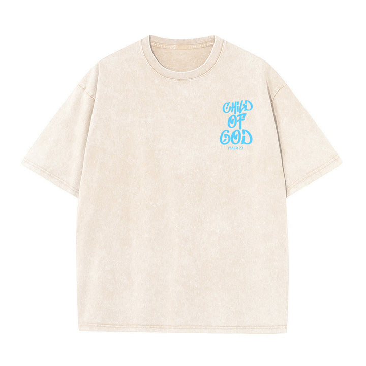 T-shirt unisexe délavé Christianartworkshop Chic Spiritual Child of God Psaume 23 - image 11