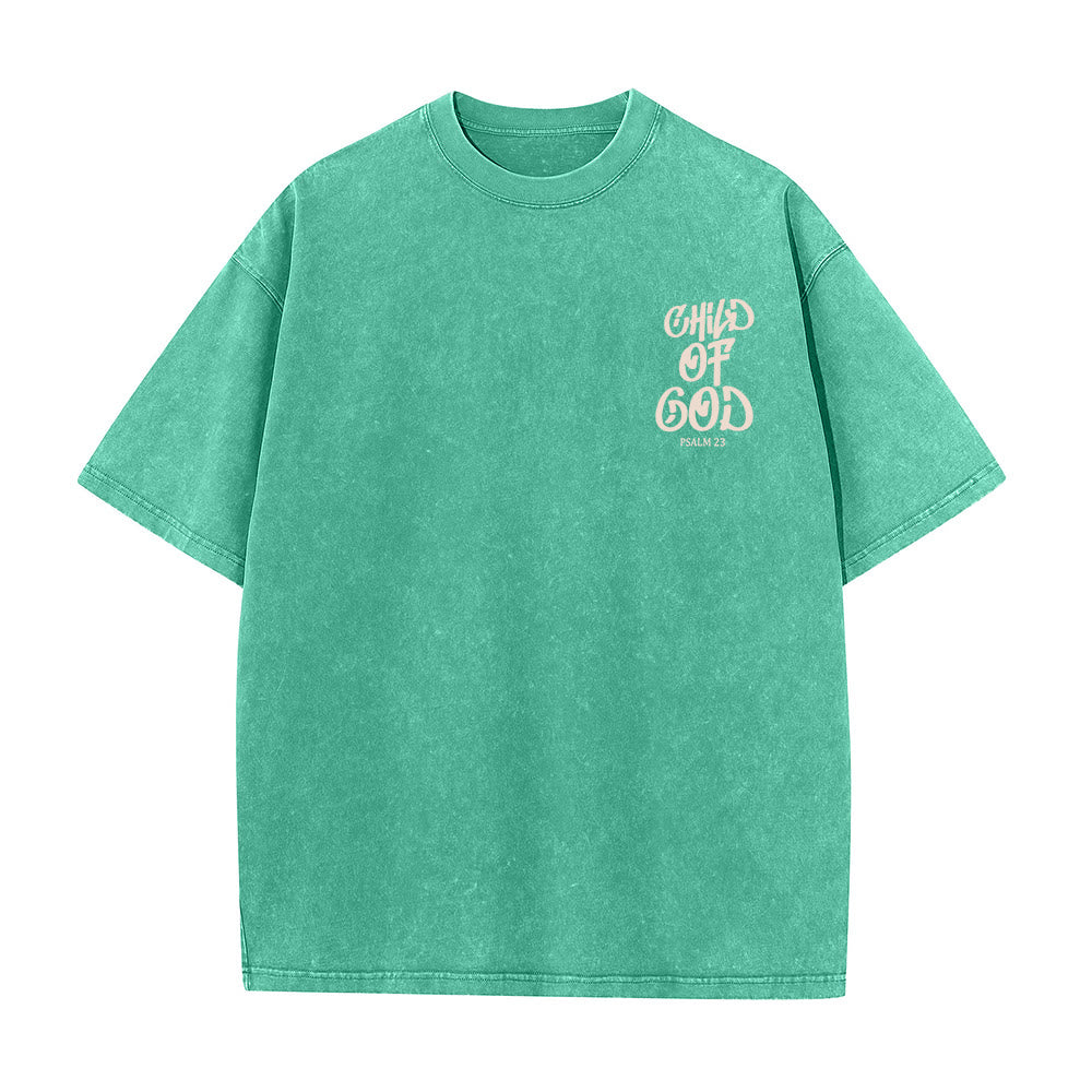 T-shirt unisexe délavé Christianartworkshop Chic Spiritual Child of God Psaume 23 - image 15