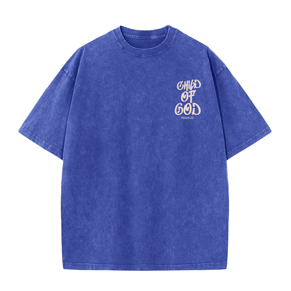 T-shirt unisexe délavé Christianartworkshop Chic Spiritual Child of God Psaume 23 - image 7