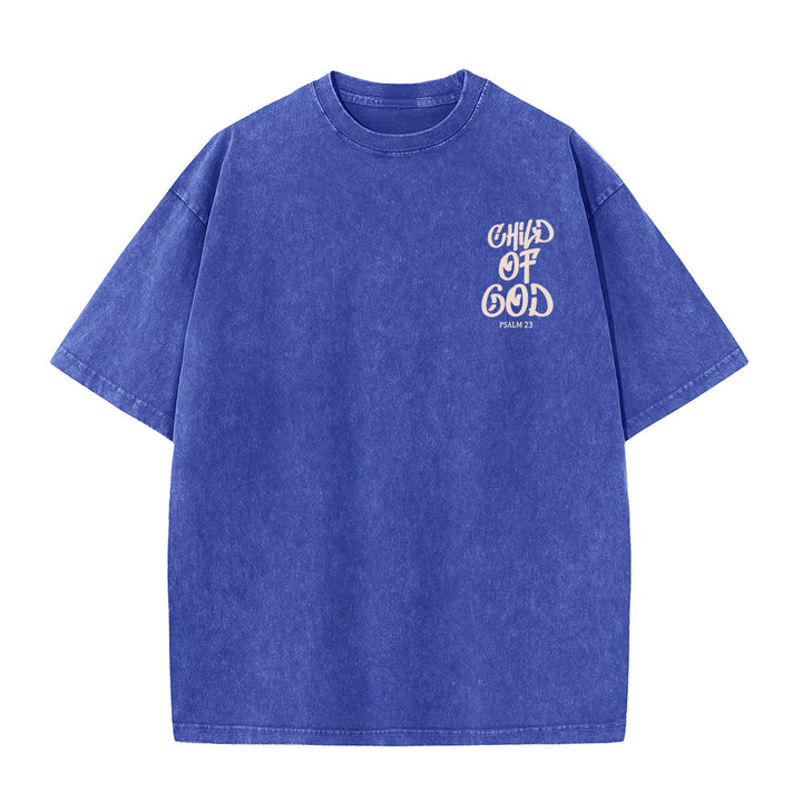 T-shirt unisexe délavé Christianartworkshop Chic Spiritual Child of God Psaume 23 - image 7