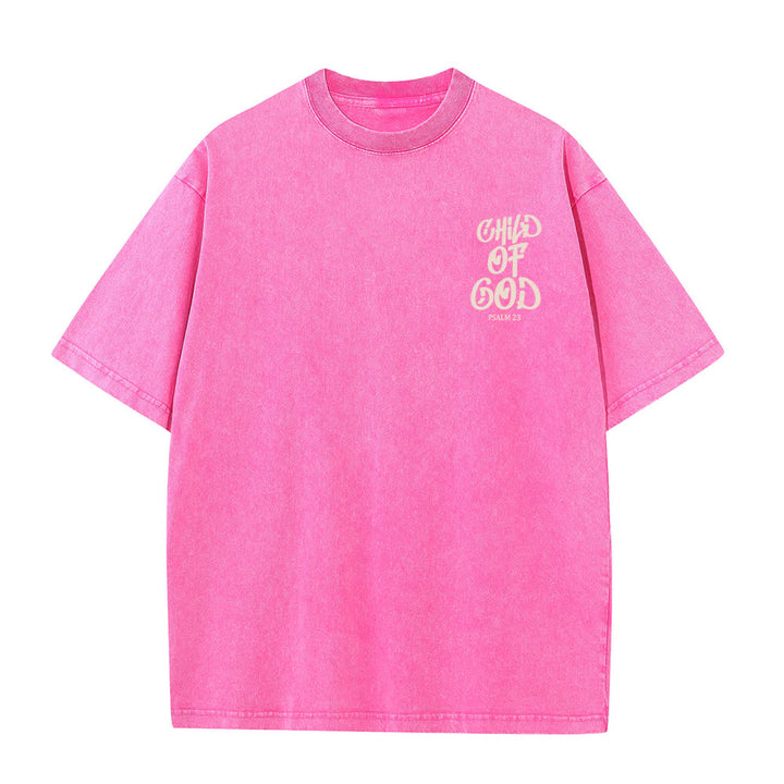T-shirt unisexe délavé Christianartworkshop Chic Spiritual Child of God Psaume 23 - image 17