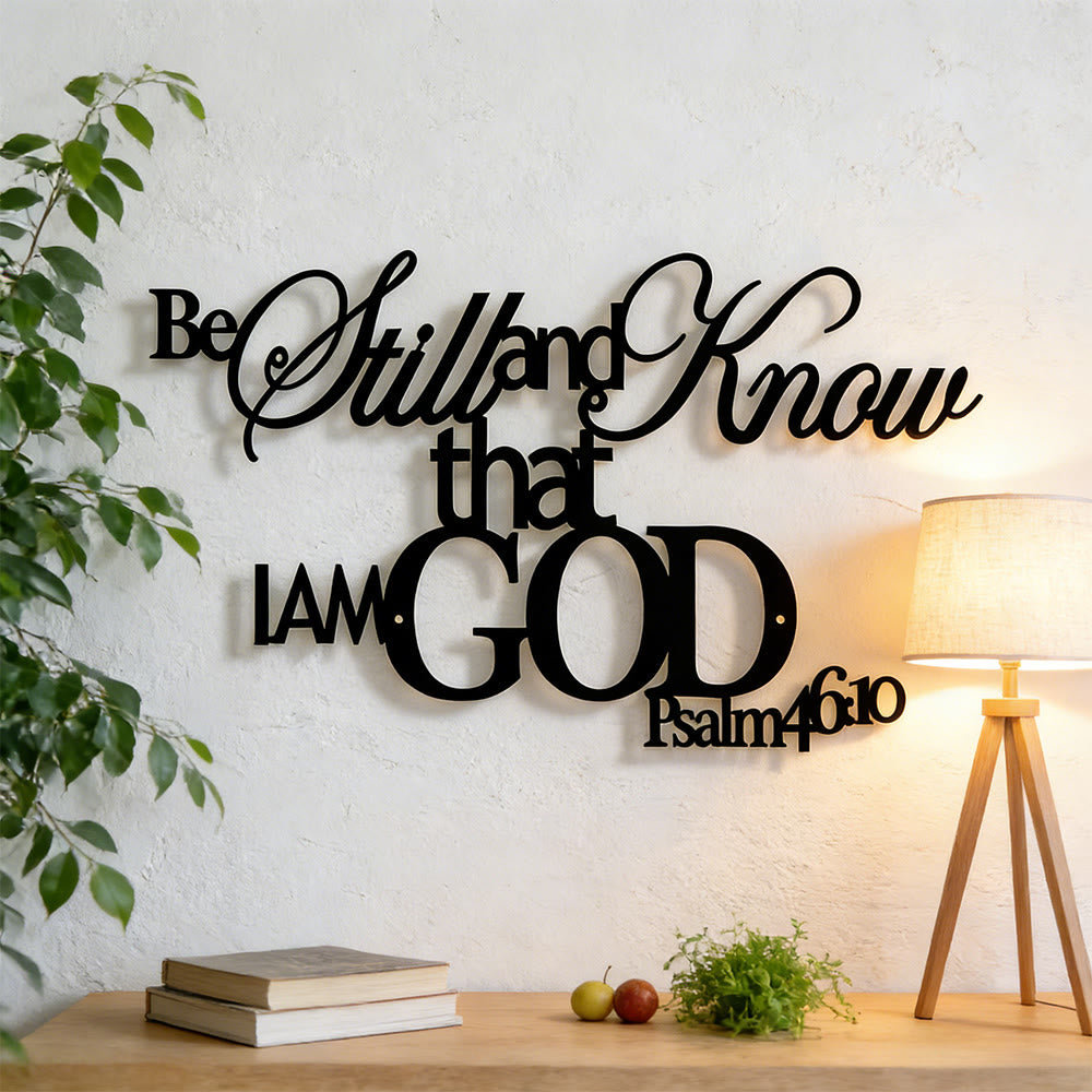 Christianartworkshop Décoration murale en métal « Be Still and Know » : Sa paix dans les espaces - image 1