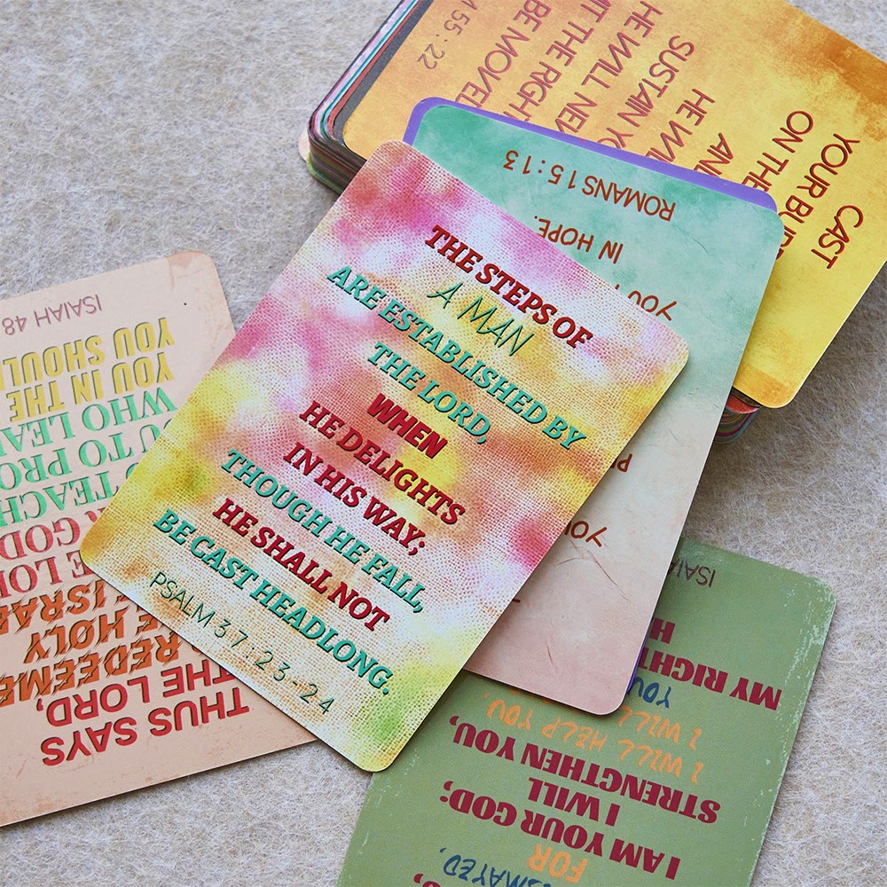 Christianartworkshop Cartes de versets colorés : Grâce apaisante pour les pauses quotidiennes - 50 cartes de versets - image 0