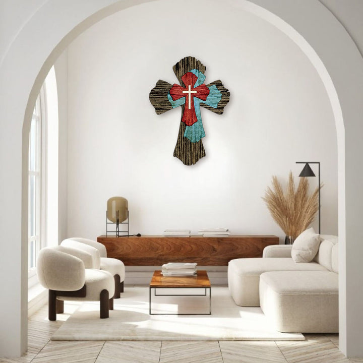 Christianartworkshop Collection de croix rustiques en bois : Sa paix dans chaque grain - image 1