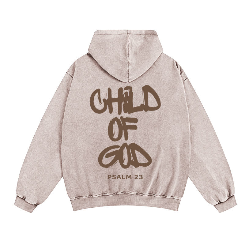 Christianartworkshop Veste à capuche zippée Enfant de Dieu : Déclaration de confort du Psaume 23 - Abricot - 2XL - image 13