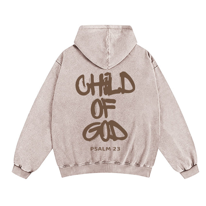 Christianartworkshop Veste à capuche zippée Enfant de Dieu : Déclaration de confort du Psaume 23 - Abricot - 2XL - image 13