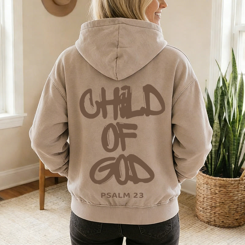 Christianartworkshop Veste à capuche zippée Enfant de Dieu : Déclaration de confort du Psaume 23 - image 15