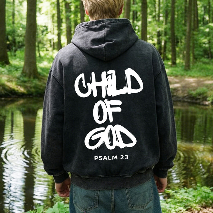 Christianartworkshop Veste à capuche zippée Enfant de Dieu : Déclaration de confort du Psaume 23 - image 5