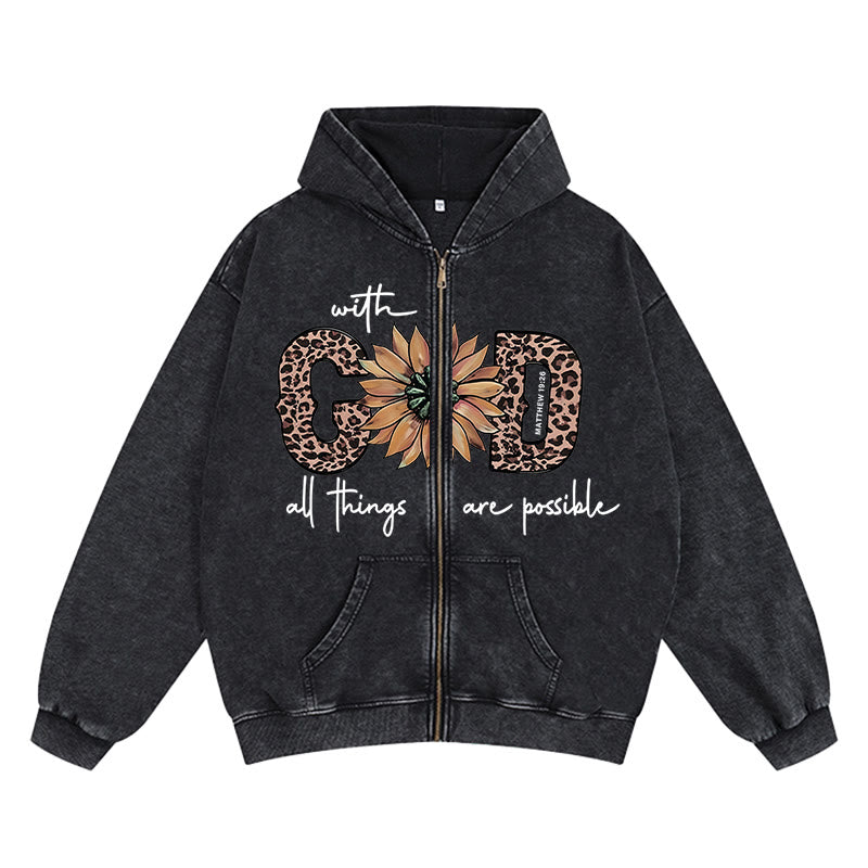 Christianartworkshop - Veste à capuche zippée avec motif tournesol inspiré par Dieu : un rappel quotidien de la foi - Noir - 2XL - image 3