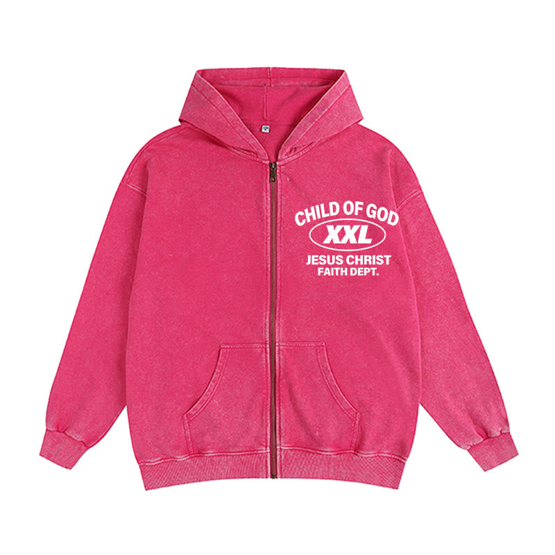 Christianartworkshop Veste à capuche zippée « Identité Enfant de Dieu » : Fusion de la foi et du style urbain - Rose - 2XL - image 10