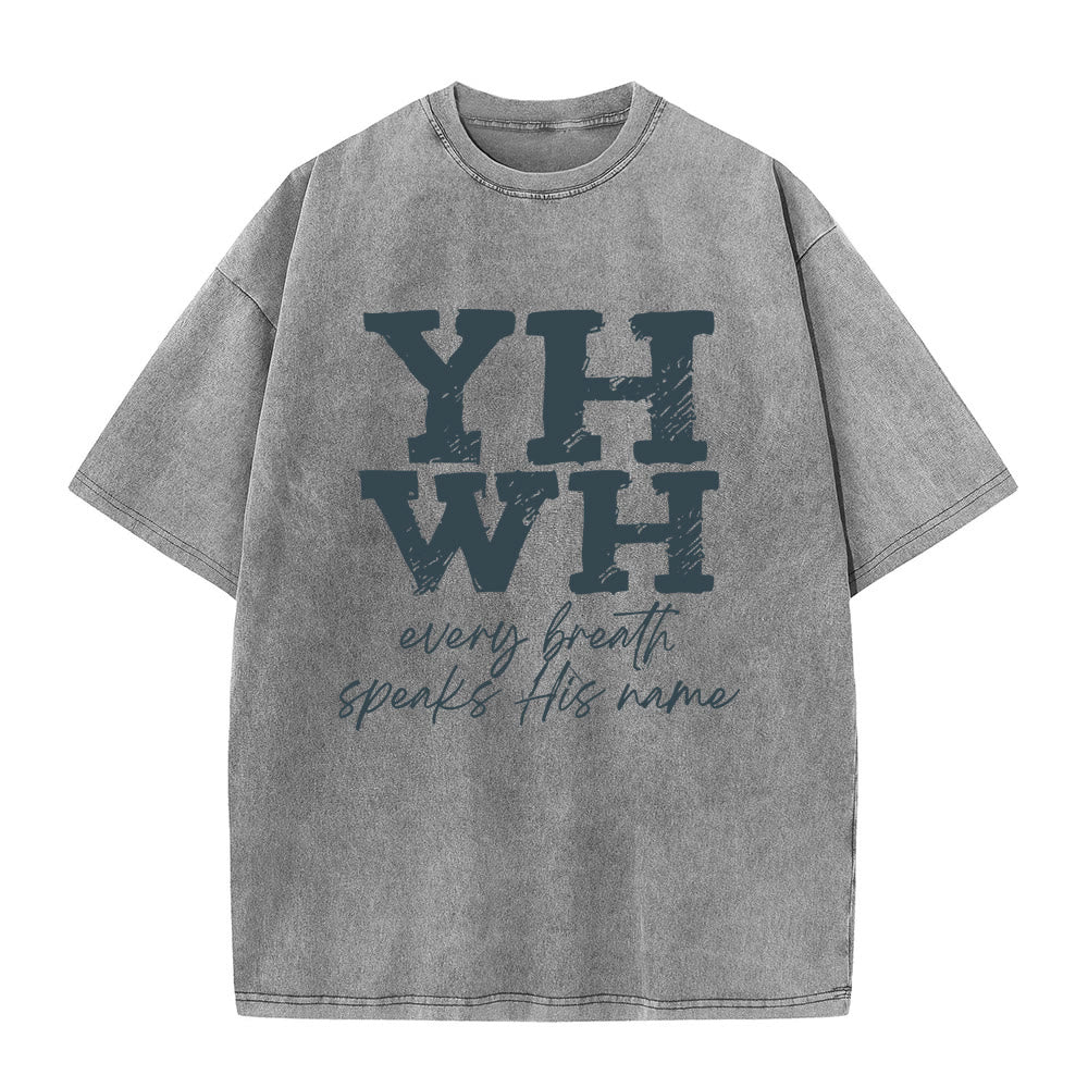 T-shirt unisexe délavé Christianartworkshop « Chaque souffle prononce son nom » - image 11