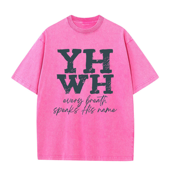 T-shirt unisexe délavé Christianartworkshop « Chaque souffle prononce son nom » - image 17