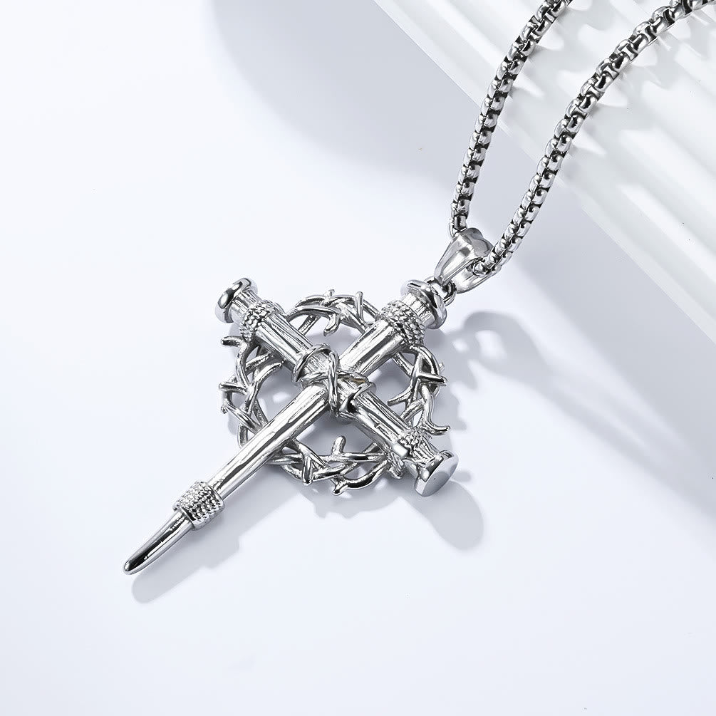 Christianartworkshop Croix à trois styles avec collier Trône : un rappel discret de sa rédemption - image 3