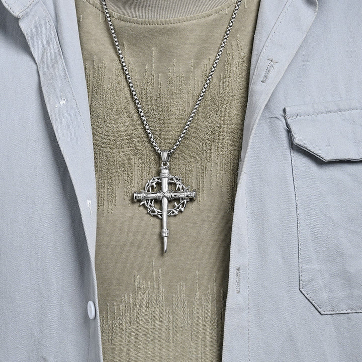 Christianartworkshop Croix à trois styles avec collier Trône : un rappel discret de sa rédemption - image 5