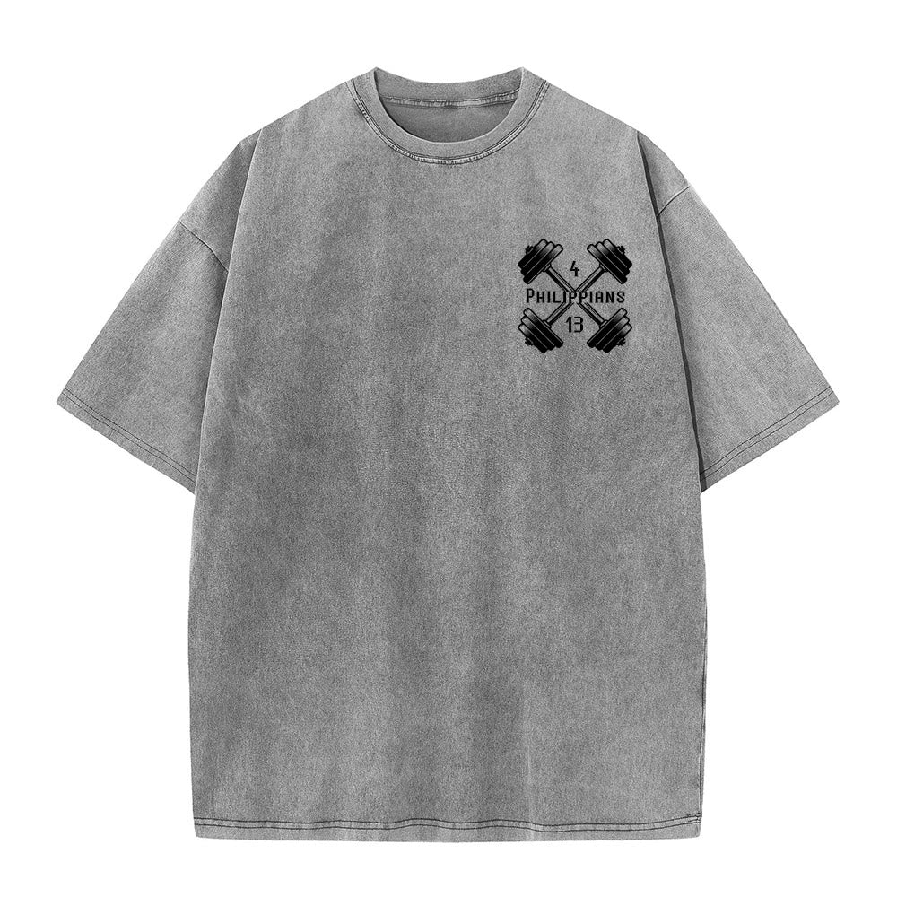 Christianartworkshop T-shirt unisexe délavé « Pas par ma force, mais par la sienne » - image 10