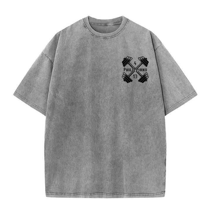 Christianartworkshop T-shirt unisexe délavé « Pas par ma force, mais par la sienne » - image 10