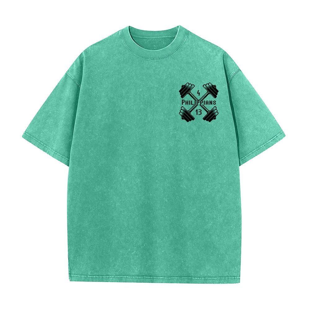 Christianartworkshop T-shirt unisexe délavé « Pas par ma force, mais par la sienne » - image 22