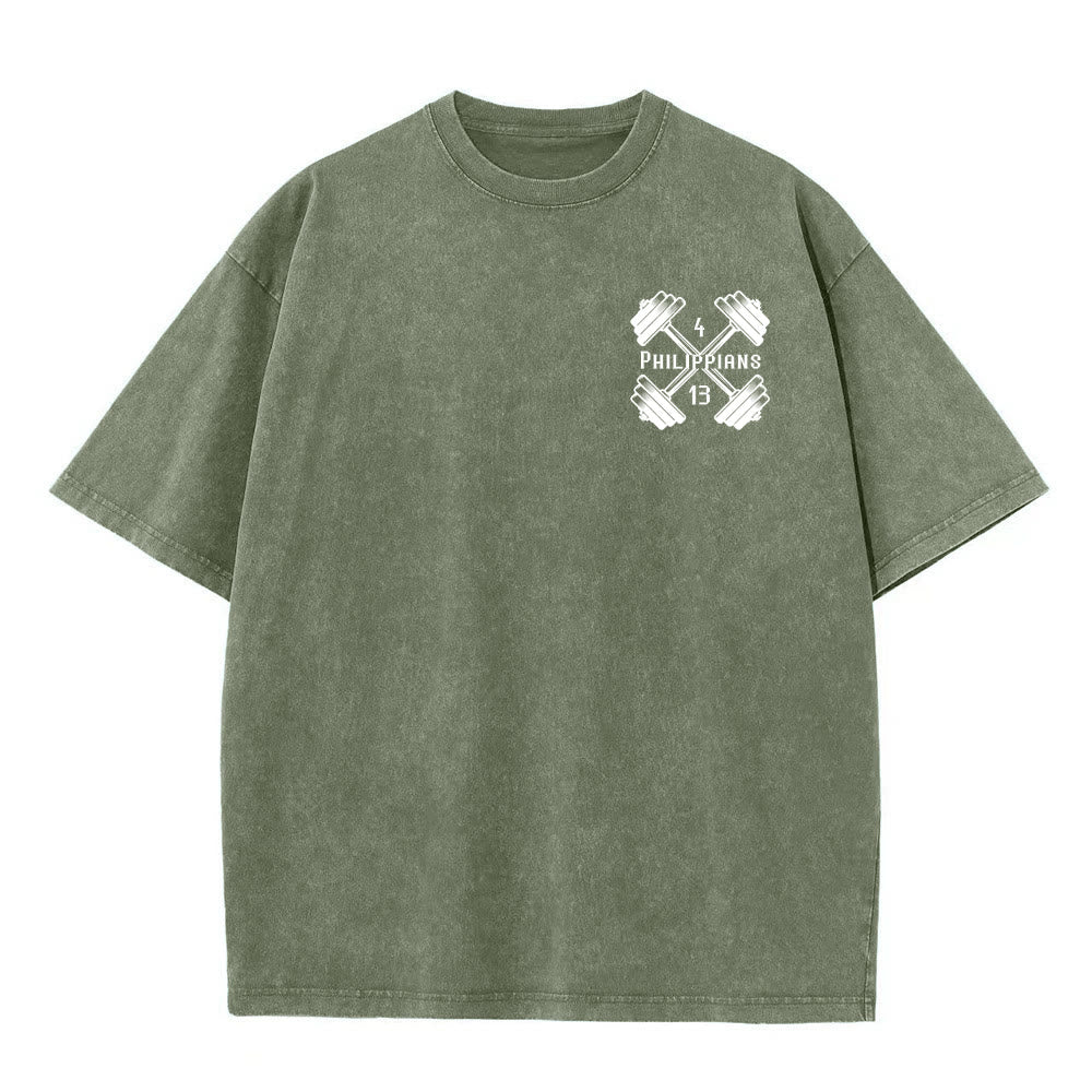 Christianartworkshop T-shirt unisexe délavé « Pas par ma force, mais par la sienne » - image 25