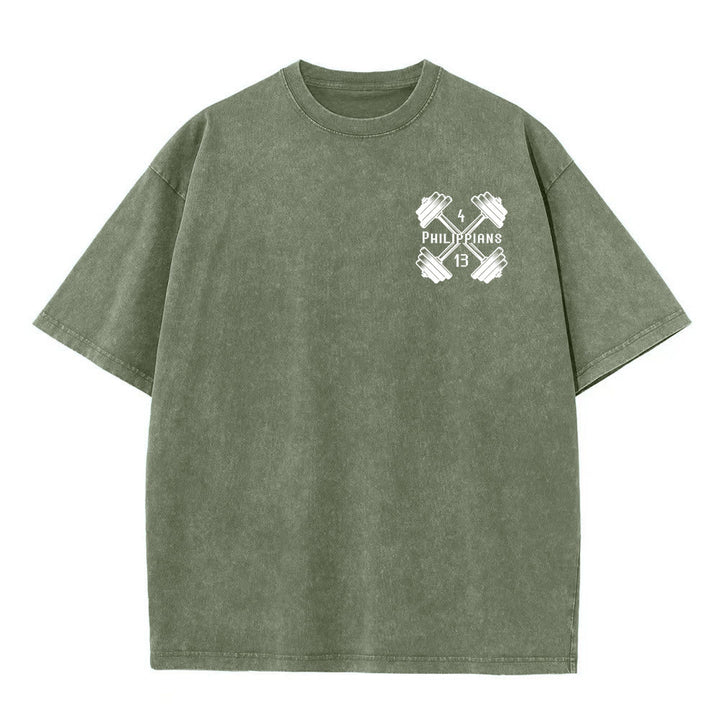 Christianartworkshop T-shirt unisexe délavé « Pas par ma force, mais par la sienne » - image 25