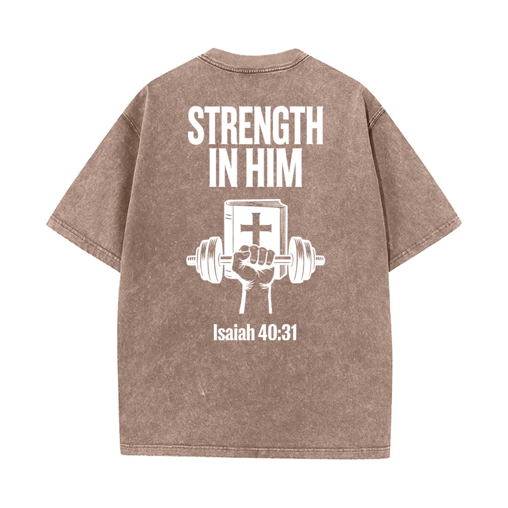 T-shirt unisexe délavé « Force en lui » (Ésaïe 40:31) - Christianartworkshop - image 11