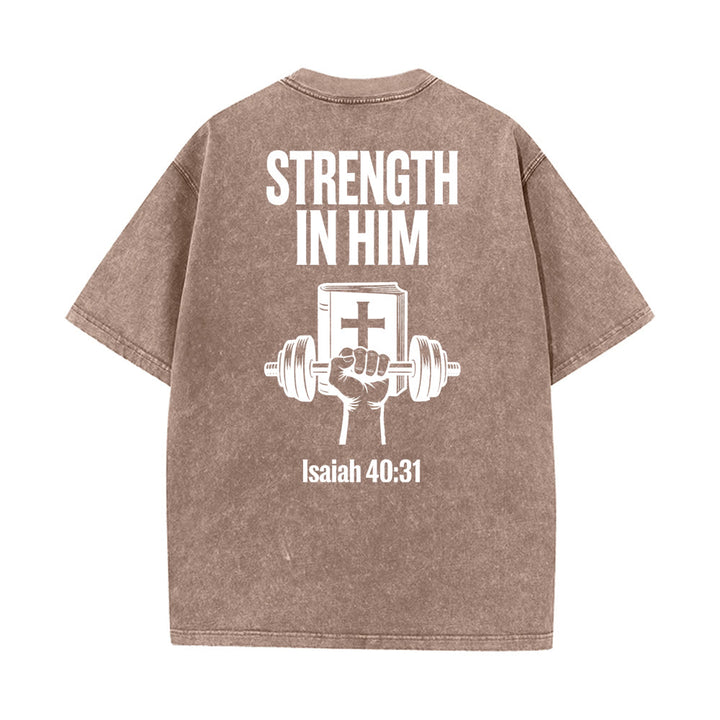 T-shirt unisexe délavé « Force en lui » (Ésaïe 40:31) - Christianartworkshop - image 11