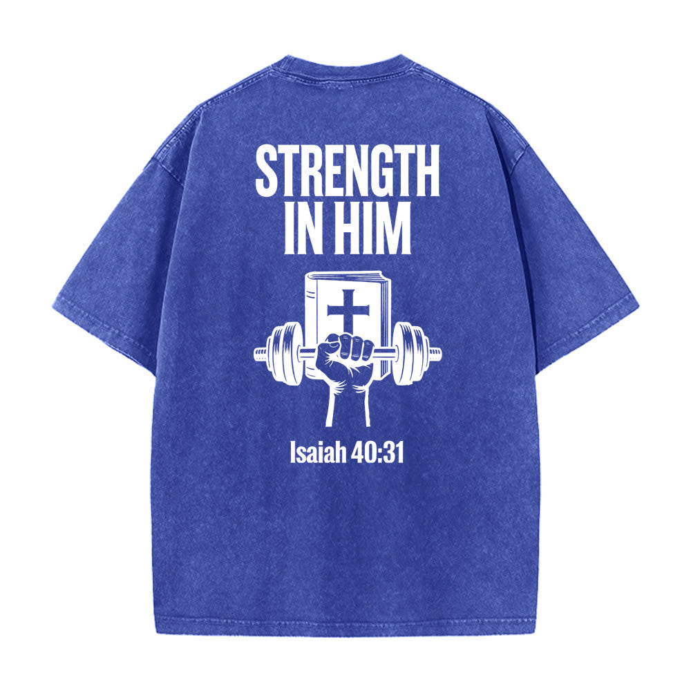 T-shirt unisexe délavé « Force en lui » (Ésaïe 40:31) - Christianartworkshop - image 14