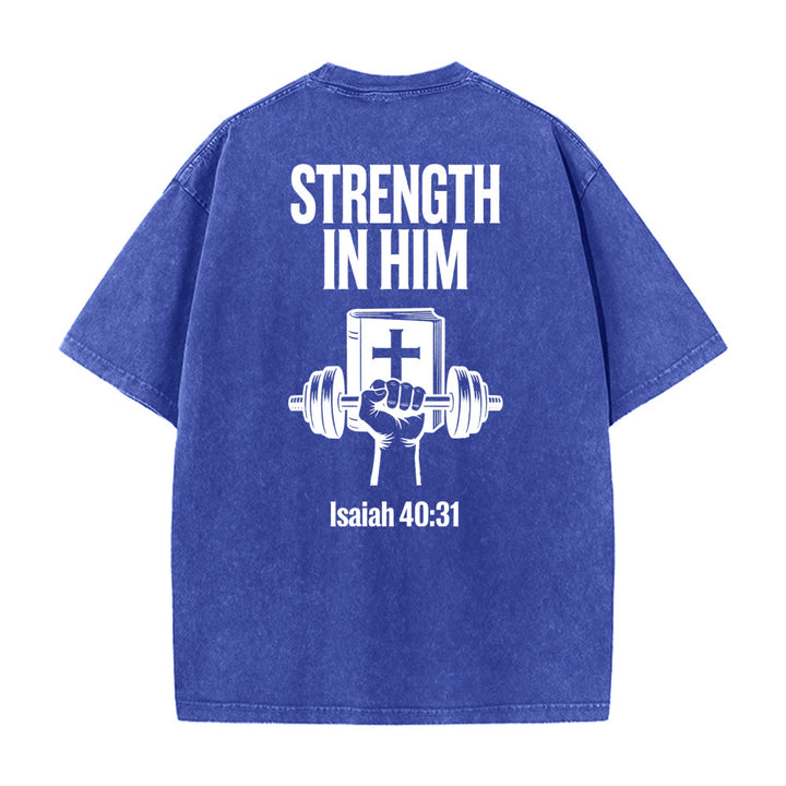 T-shirt unisexe délavé « Force en lui » (Ésaïe 40:31) - Christianartworkshop - image 14