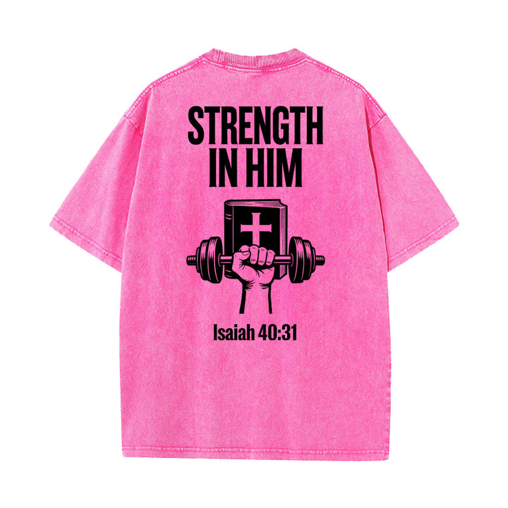 T-shirt unisexe délavé « Force en lui » (Ésaïe 40:31) - Christianartworkshop - image 17