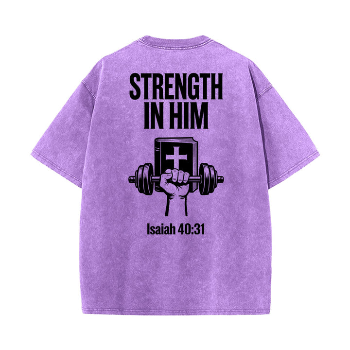 T-shirt unisexe délavé « Force en lui » (Ésaïe 40:31) - Christianartworkshop - image 26