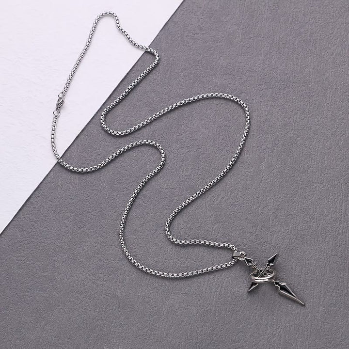 Christianartworkshop Collier en métal poli avec anneaux imbriqués et croix : un rappel de son amour éternel - image 3